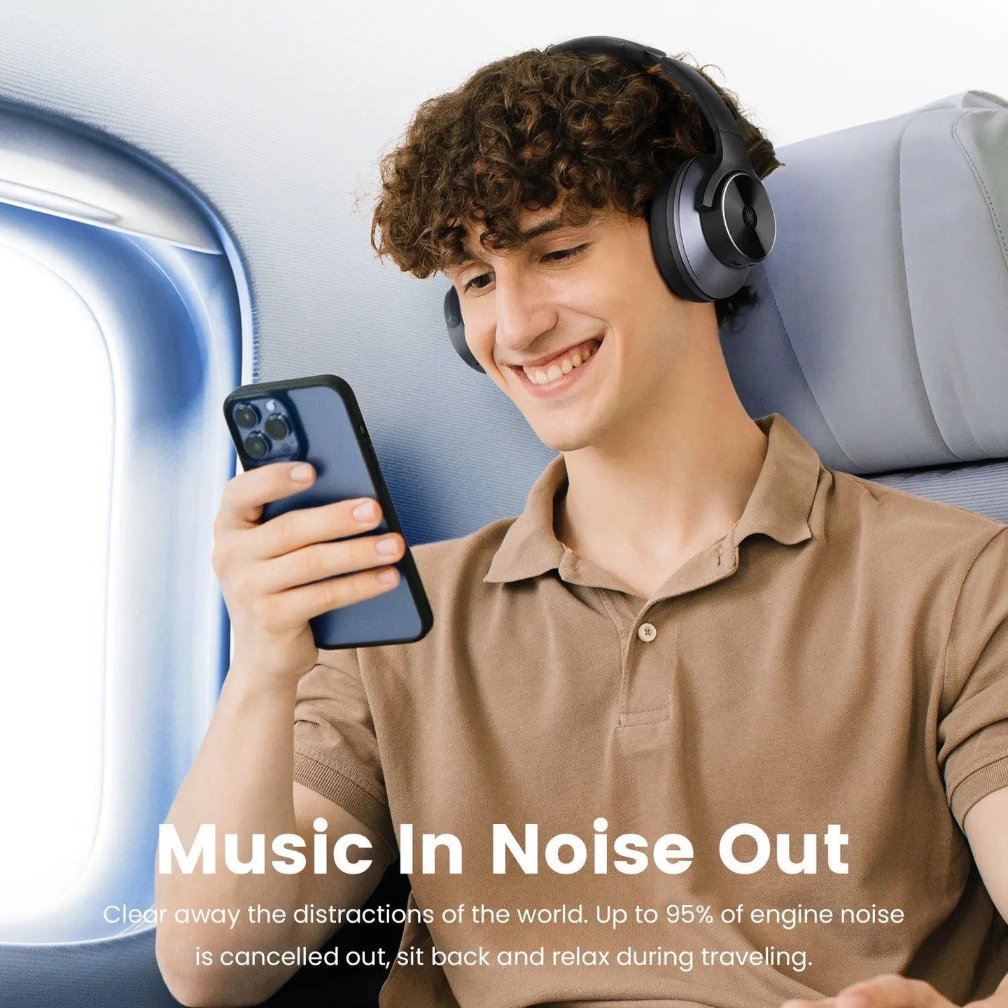 Bluetooth Headphones Active Noise Cancelling With Mic - Mobile Gadget HQ