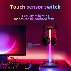 RGB Headset Stand Color-Changing Gaming Headset Display Stand