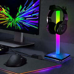 RGB Headset Stand Color-Changing Gaming Headset Display Stand