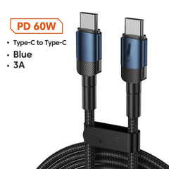 Data Cable PD100W Quick Charge Cable USB Charging Cable