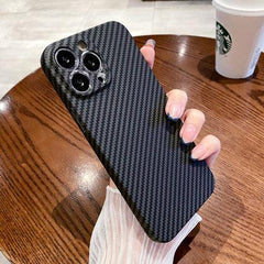 Stylish Carbon Fiber Shockproof Phone Case for iPhone