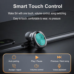 Metal Matte Wireless Headphones TWS 5.0 Touch Earphones - Mobile Gadget HQ