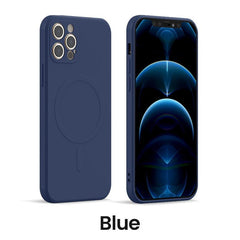 Magsafe Wireless Charging Phone Case For iPhone Liquid Silicone Magnetic Case - Mobile Gadget HQ