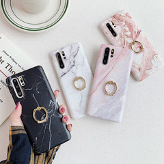 Marble Phone Case Stand For Huawei Mate 20 Lite - Mobile Gadget HQ