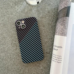Stylish Carbon Fiber Shockproof Phone Case for iPhone