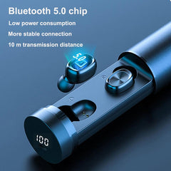 Metal Matte Wireless Headphones TWS 5.0 Touch Earphones - Mobile Gadget HQ