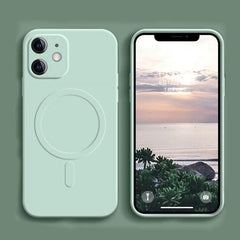 Magsafe Wireless Charging Phone Case For iPhone Liquid Silicone Magnetic Case - Mobile Gadget HQ