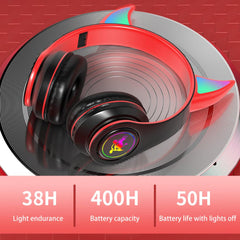 Kids Wireless Headphone Luminous Foldable Bluetooth Earphones
