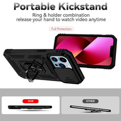 Phone Case with Slide Camera Cover & Kickstand for iPhone 13