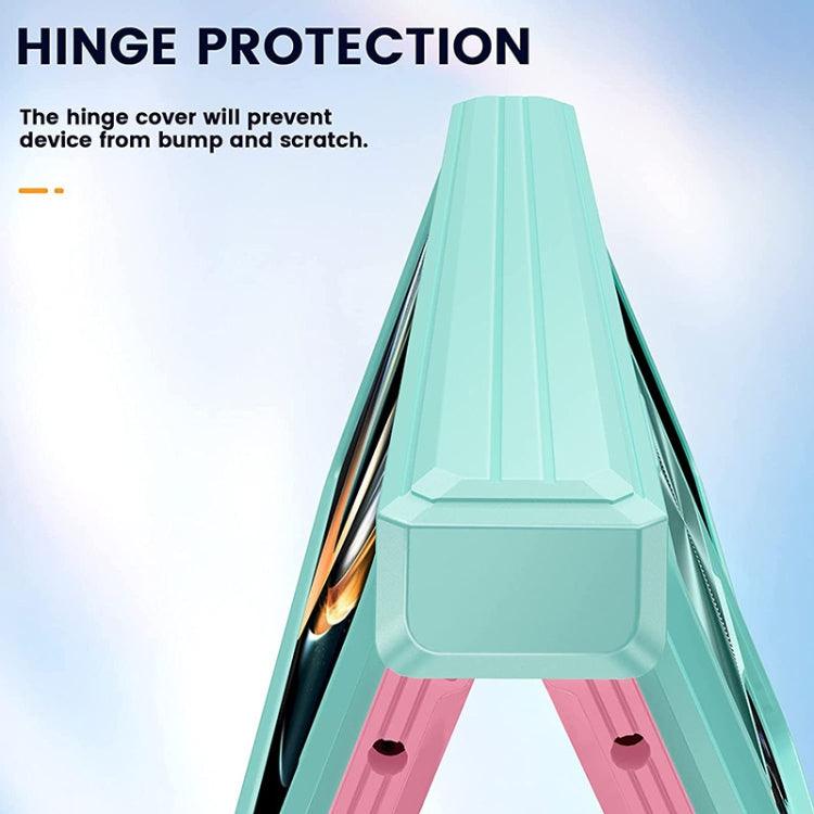 For Samsung Galaxy Z Fold4 360 Full Body Sliding Camshield Phone Case(Yelllow Purple) - Mobile Gadget HQ