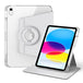 For iPad 2025 / 2022 360 Rotation Detachable Clear Acrylic Leather Tablet Case(Grey) - Mobile Gadget HQ