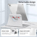 For iPad 2025 / 2022 360 Rotation Detachable Clear Acrylic Leather Tablet Case(Grey) - Mobile Gadget HQ
