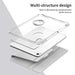 For iPad 2025 / 2022 360 Rotation Detachable Clear Acrylic Leather Tablet Case(Grey) - Mobile Gadget HQ