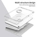For iPad 2025 / 2022 360 Rotation Detachable Clear Acrylic Leather Tablet Case(Grey) - Mobile Gadget HQ