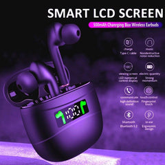 wireless earbuds with led display