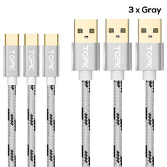 USB Type-C Nylon Data Sync Cable - Mobile Gadget HQ