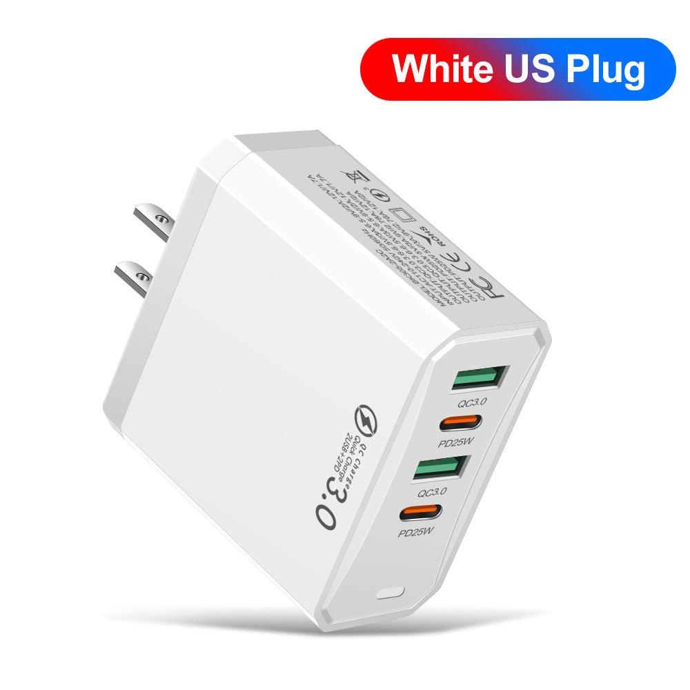 Four Port Mobile Phone Charger Fast Charging - Mobile Gadget HQ