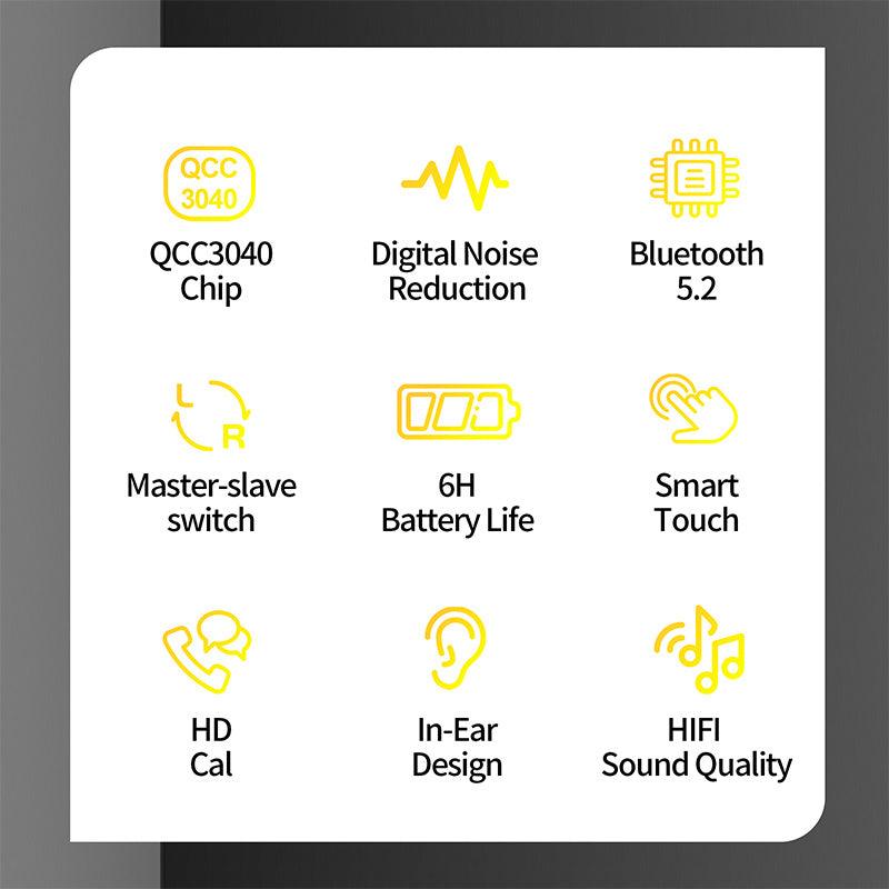 Wireless Bluetooth Headset Smart Touch Earphones - Mobile Gadget HQ