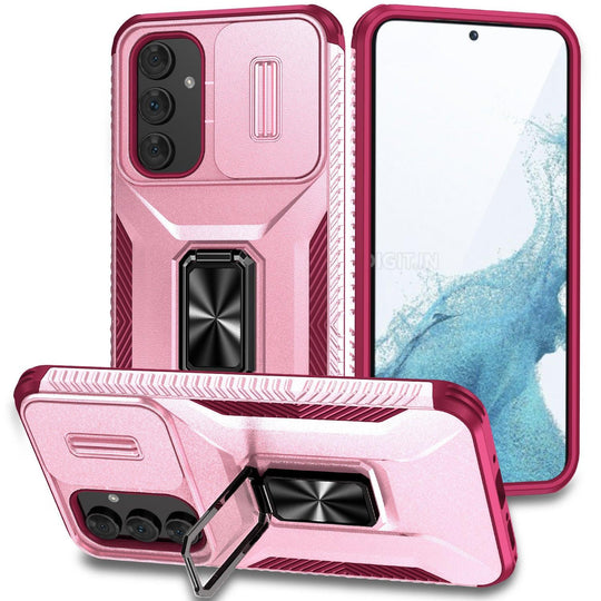 Sliding Camera Cover Shockproof Case with Ring Holder For Google Pixel - Mobile Gadget HQ