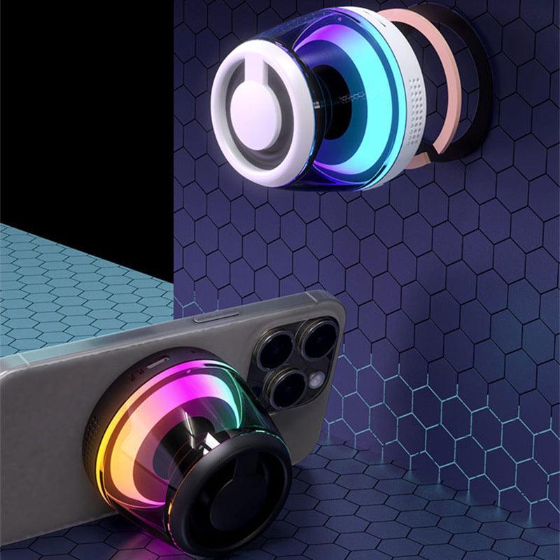 Magnetic Portable RGB Light Bluetooth Speaker Phone Holder - Mobile Gadget HQ