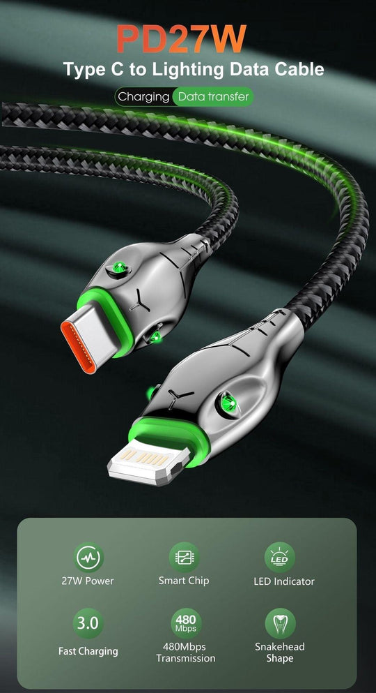 Mobile iPhone Tablet Type C Fast Charge Data Cable(2 Pack) - Mobile Gadget HQ