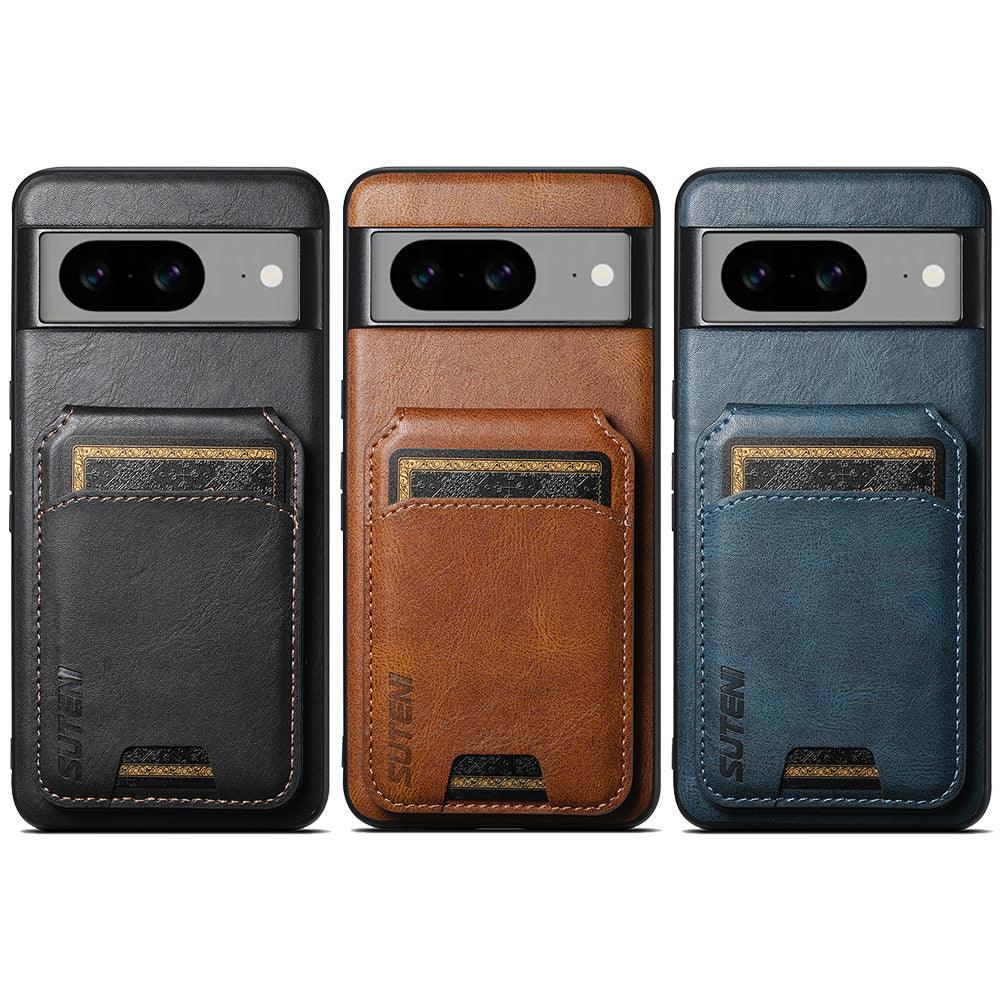 Google Pixel Leather Phone Case With Card Holder - Mobile Gadget HQ