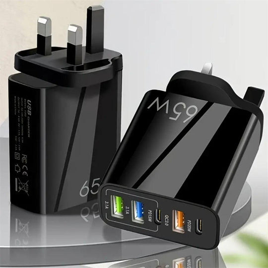 65W Mobile Phone Charger Multi Ports Fast Charging - Mobile Gadget HQ