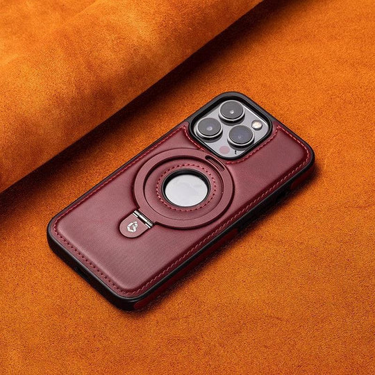 Leather Magnetic Bracket Case For iPhone Phone Protective Case - Mobile Gadget HQ