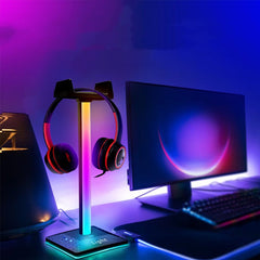 RGB Headset Stand Color-Changing Gaming Headset Display Stand