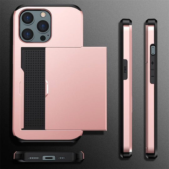 iPhone Case Wallet with Credit Card Slot Holder For iPhone 12 13 14 - Mobile Gadget HQ
