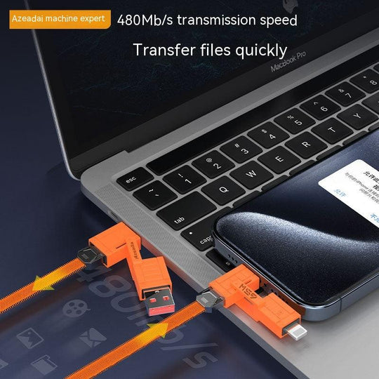 3in1 Fast Charge Data Cable 65W - Mobile Gadget HQ