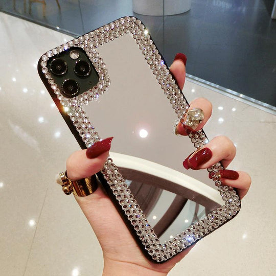 Women's Fashion Rhinestone-encrusted Silicone Drop-resistant Phone Case - Mobile Gadget HQ