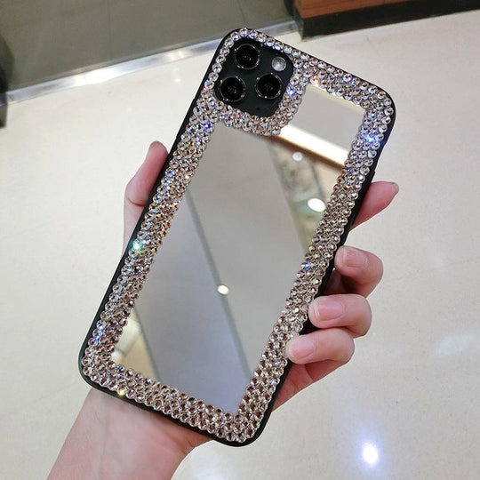 Women's Fashion Rhinestone-encrusted Silicone Drop-resistant Phone Case - Mobile Gadget HQ