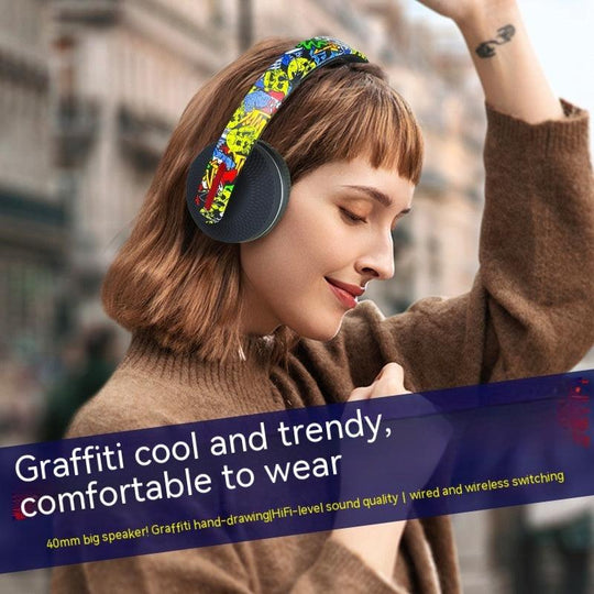 Wireless Bluetooth Headphones Graffiti - Mobile Gadget HQ