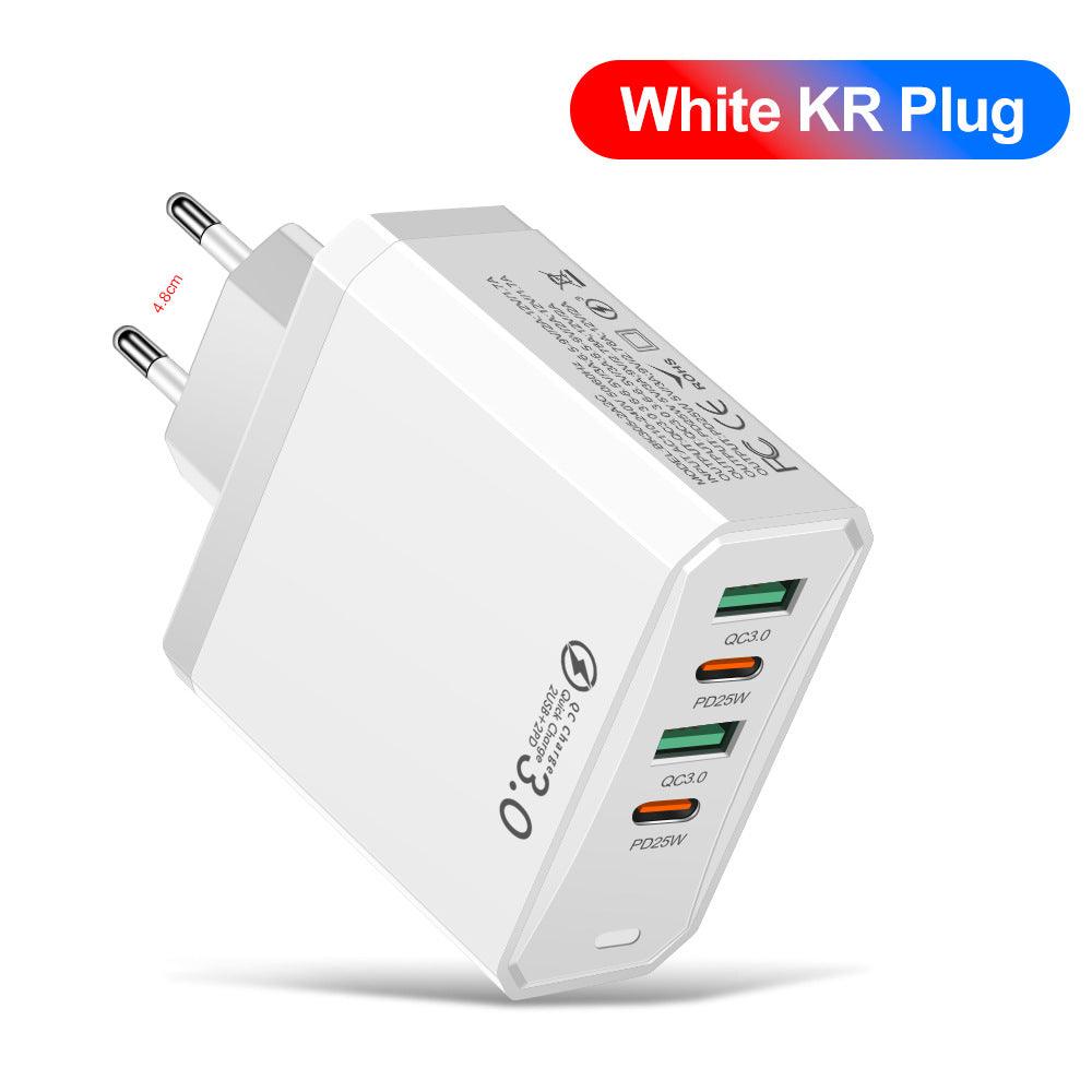 Four Port Mobile Phone Charger Fast Charging - Mobile Gadget HQ