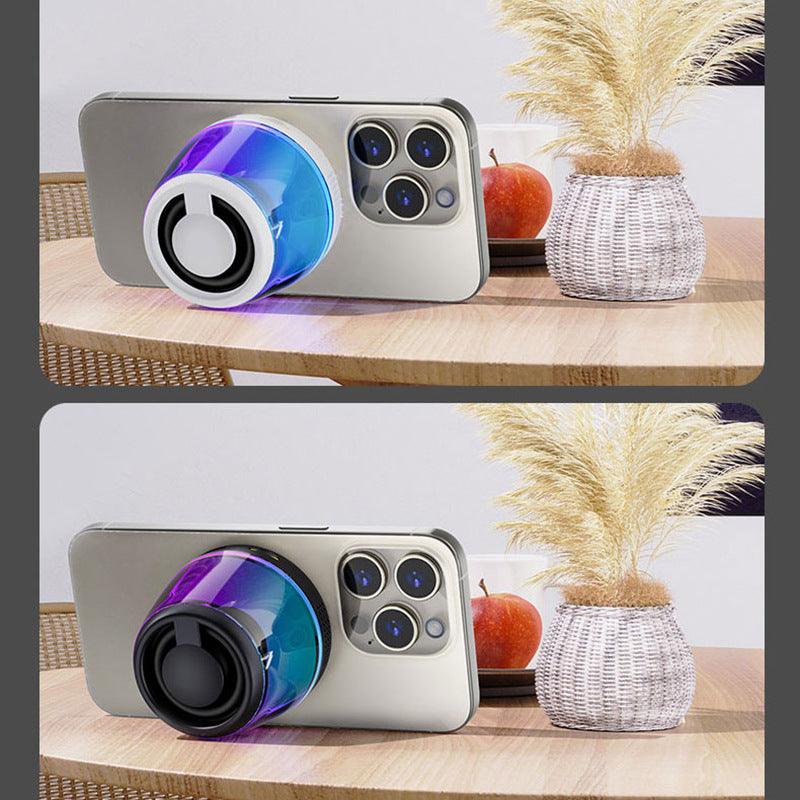 Magnetic Portable RGB Light Bluetooth Speaker Phone Holder - Mobile Gadget HQ