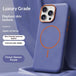 Luxury Magnetic Lambskin Case for iPhone 16
