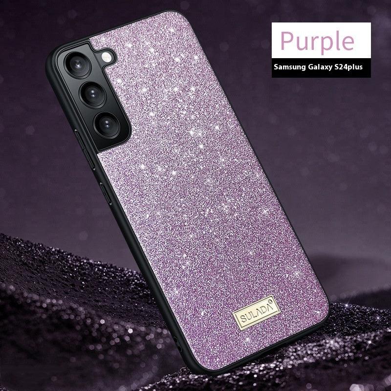 Luxury Glitter Leather Phone Case For Samsung S23 - Mobile Gadget HQ