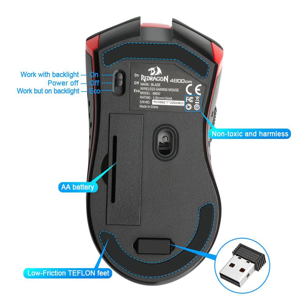 Wireless Gaming Mouse for Desktop Computer Gamer PC - Mobile Gadget HQ