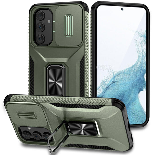 Sliding Camera Cover Shockproof Case with Ring Holder For Google Pixel - Mobile Gadget HQ