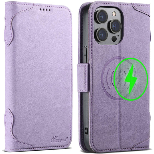 iPhone Magnetic Magsafe Leather Case With Card Holder - Mobile Gadget HQ