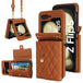 Crossbody Leather Case for Z Flip Phone Protective Case - Mobile Gadget HQ