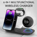 Wireless Charging Mobile Phone Charging Stand For Watch Headphones With Alarm Clock Bluetooth Speaker Night Light - Mobile Gadget HQ