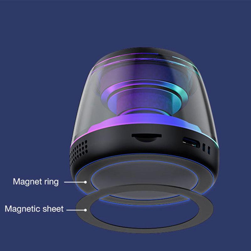 Magnetic Portable RGB Light Bluetooth Speaker Phone Holder - Mobile Gadget HQ