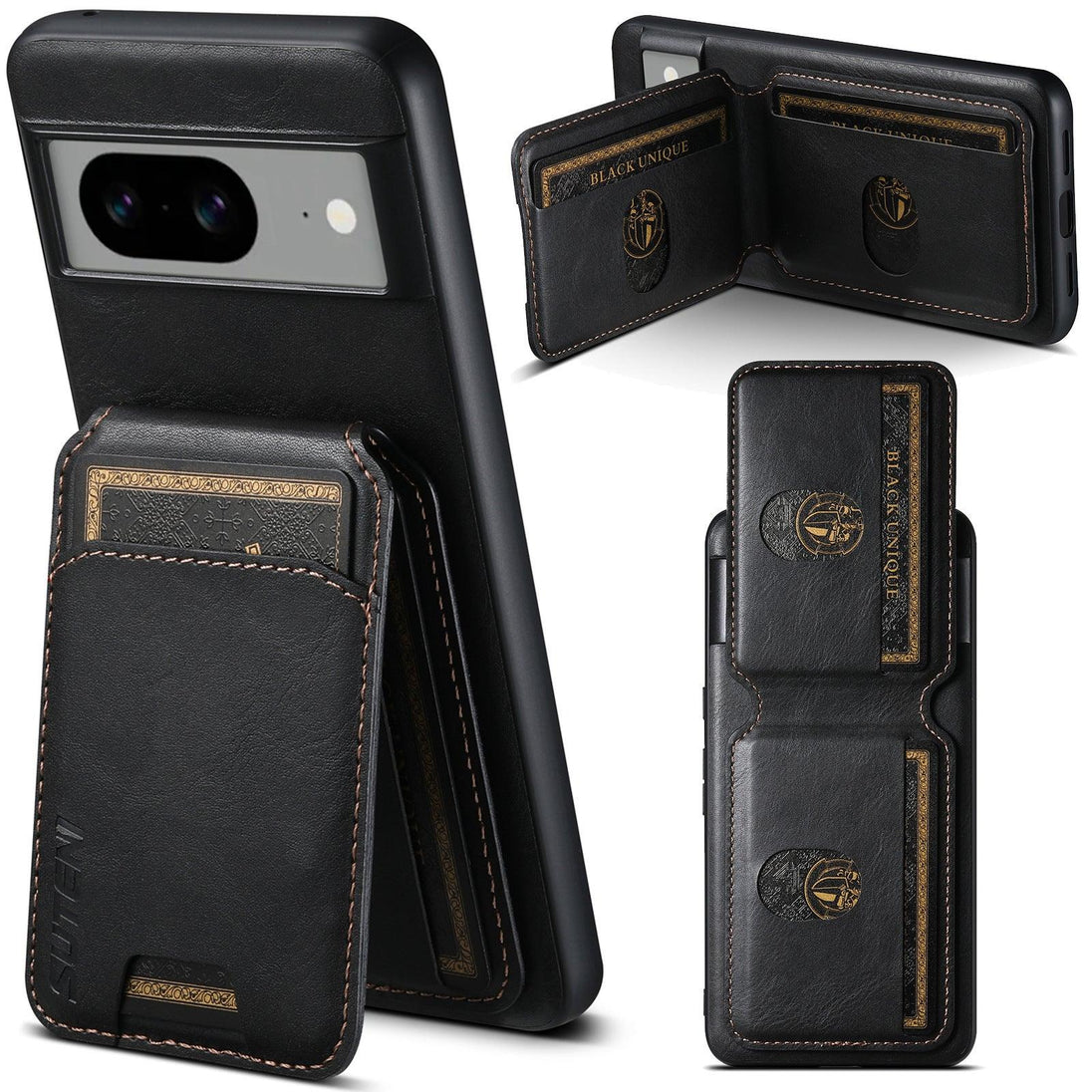 Google Pixel Leather Phone Case With Card Holder - Mobile Gadget HQ