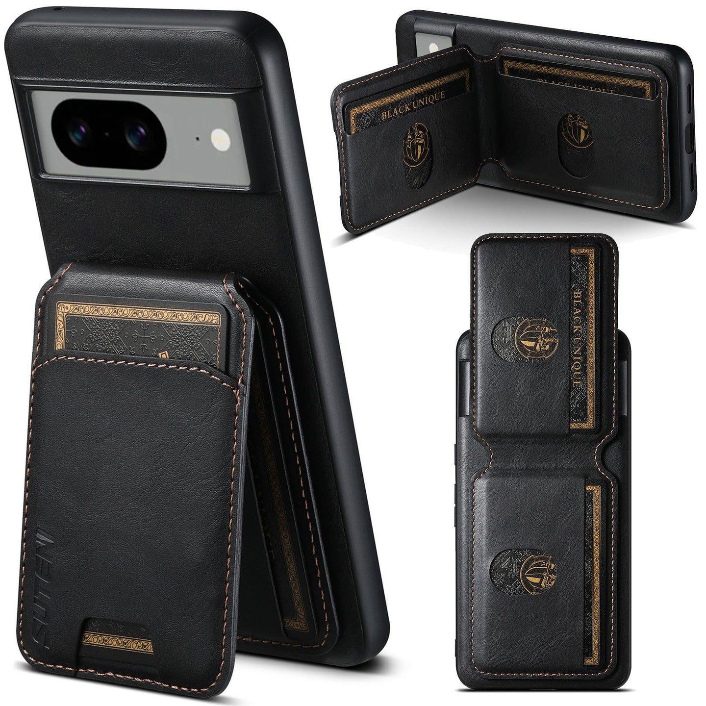 Google Pixel Leather Phone Case With Card Holder - Mobile Gadget HQ