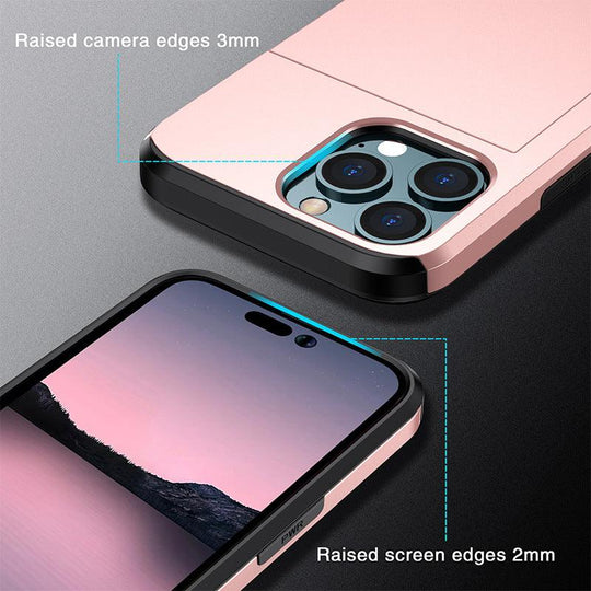 iPhone Case Wallet with Credit Card Slot Holder For iPhone 12 13 14 - Mobile Gadget HQ