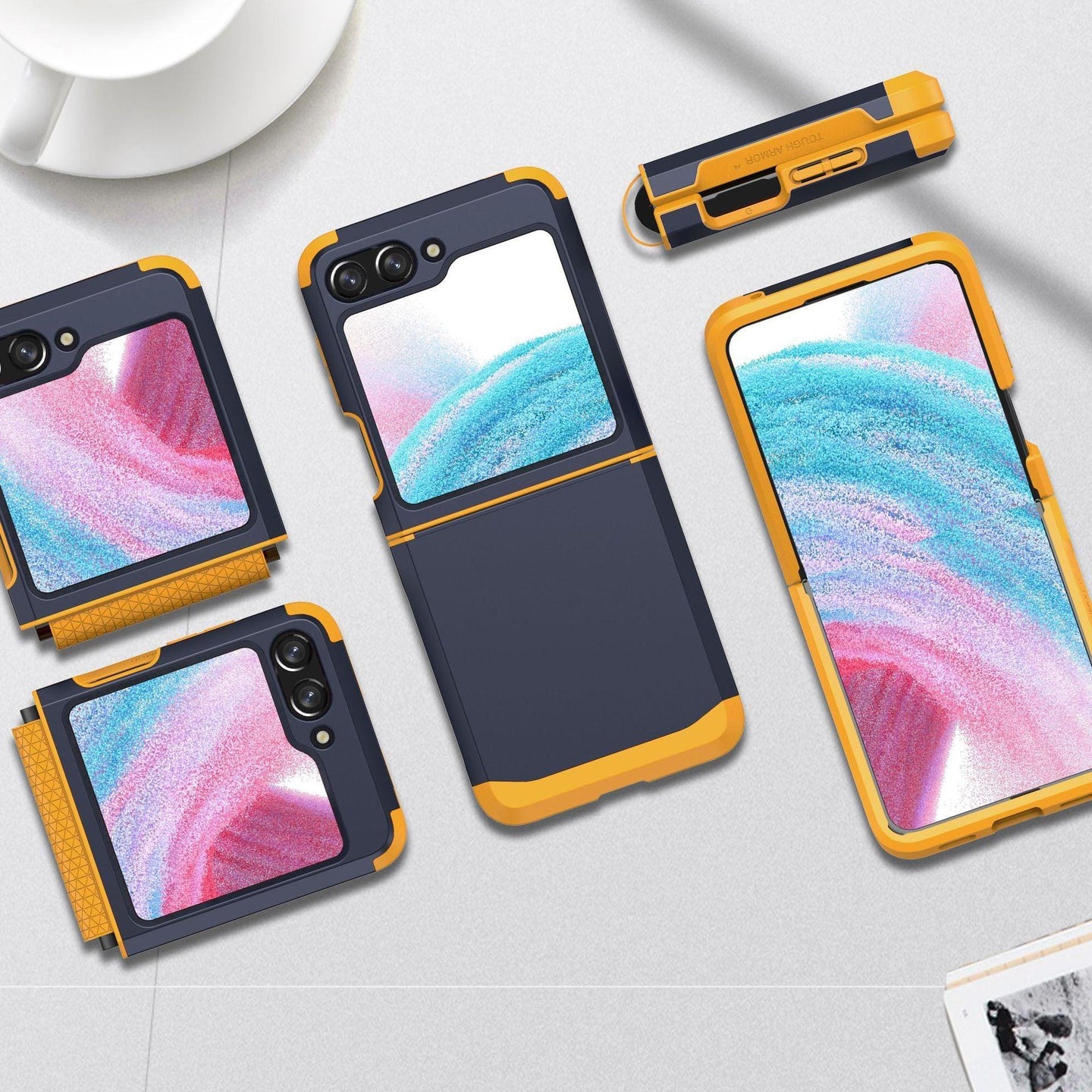 Z flip 5 case With Hinge Protection For Samsung Z Flip Phone Case - Mobile Gadget HQ
