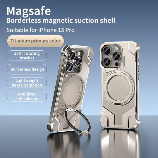 Magnetic iPhone 15 Case Metal Drop-resistant Protective Cover - Mobile Gadget HQ