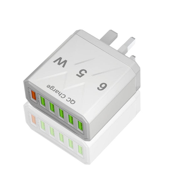 65W Fast Charging Mobile Phone Charger 6USB Multi Port Travel Charger - Mobile Gadget HQ